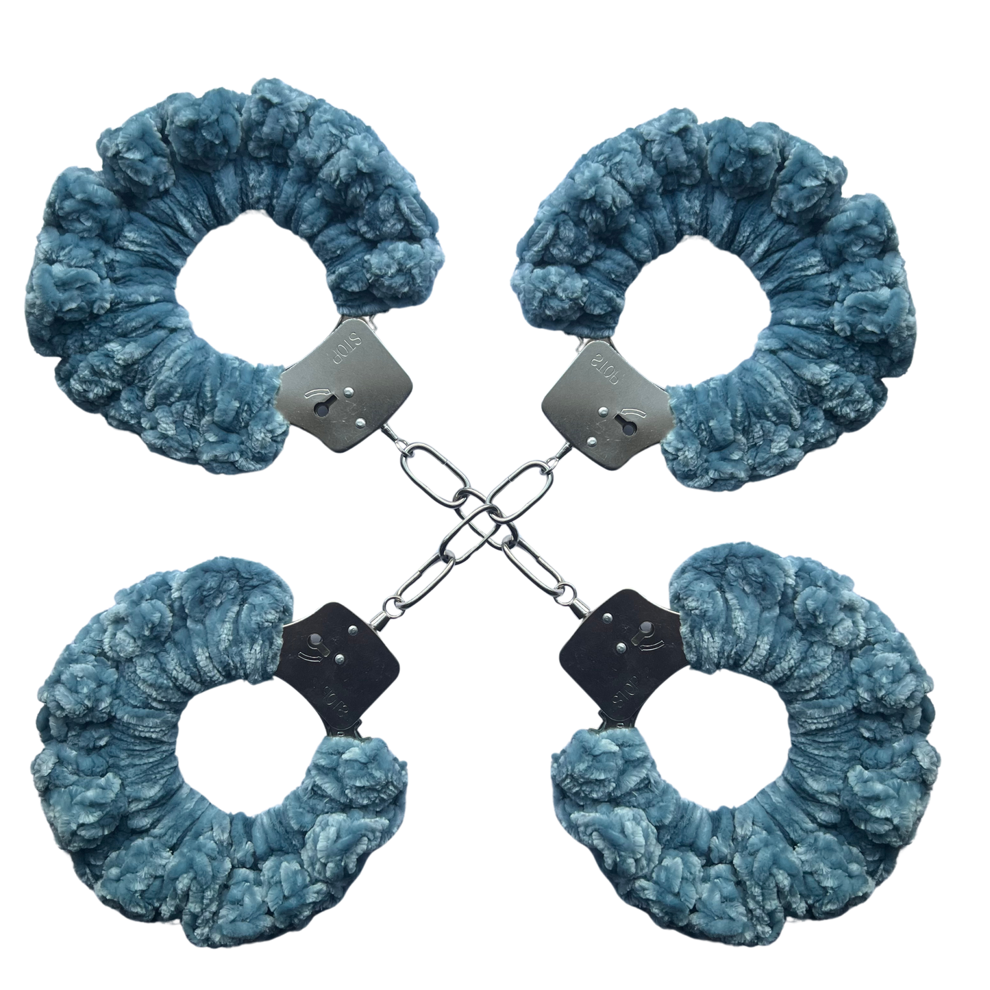 TANIJAY CROCHET Handcuffs ONE SIZE Velvet Crochet Handcuff Set