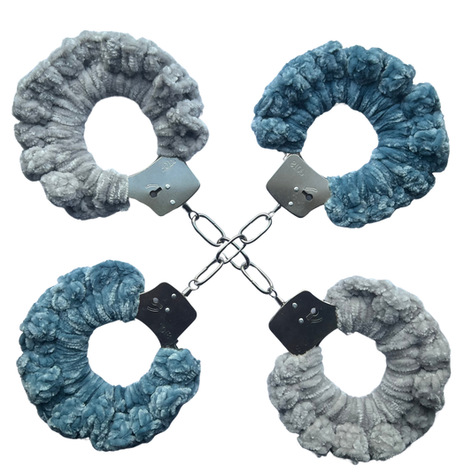 TANIJAY CROCHET Handcuffs ONE SIZE Velvet Crochet Handcuff Set