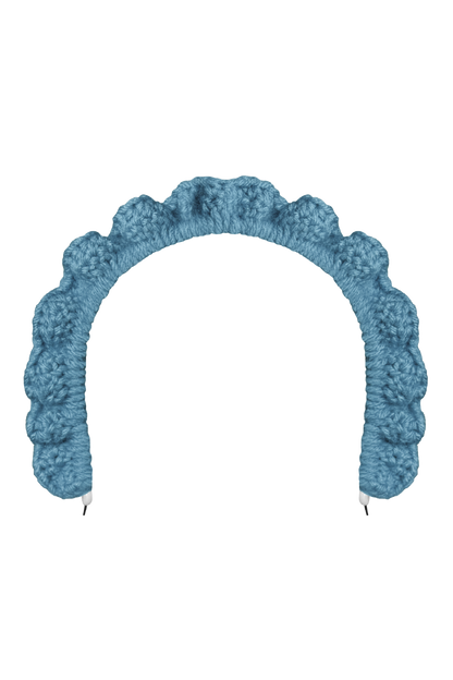 TANIJAY CROCHET headband Wavy Ruffle Headband – Country Blue
