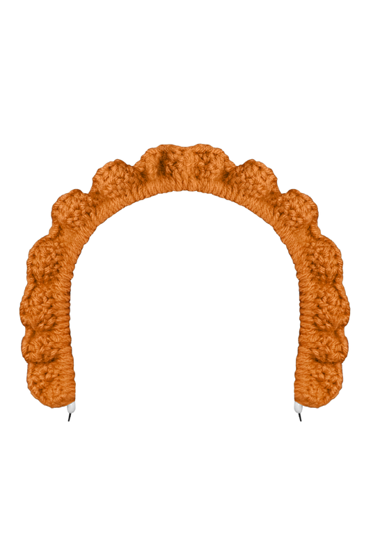 TANIJAY CROCHET headband Wavy Ruffle Headband – Curry