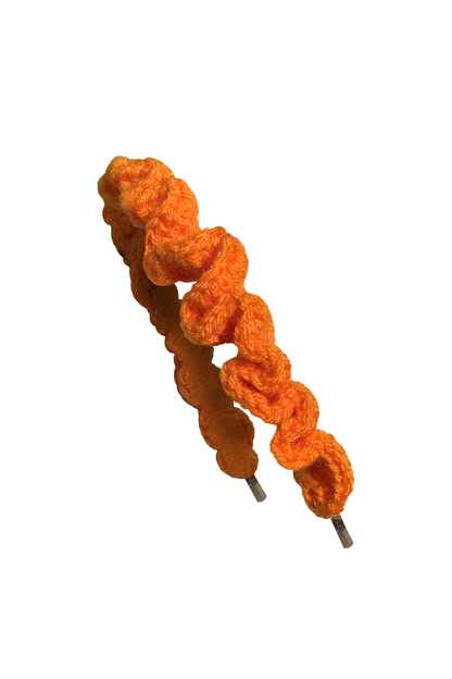 TANIJAY CROCHET headband Wavy Ruffle Headband – Pumpkin