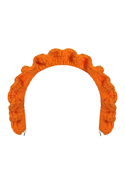 TANIJAY CROCHET headband Wavy Ruffle Headband – Pumpkin
