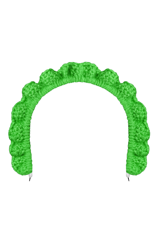 TANIJAY CROCHET headband Wavy Ruffle Headband – Spring Green