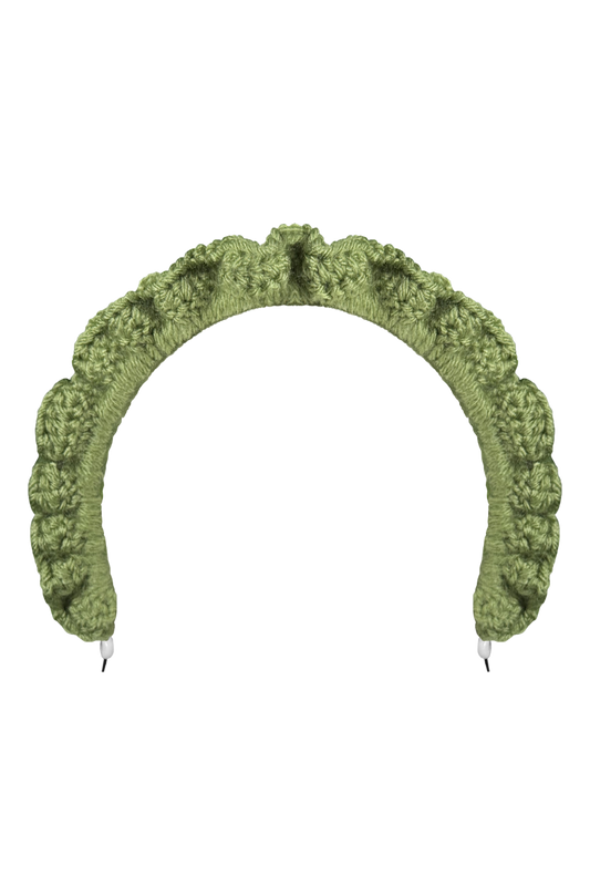 TANIJAY CROCHET headband Wavy Ruffle Headband – Tea Leaf