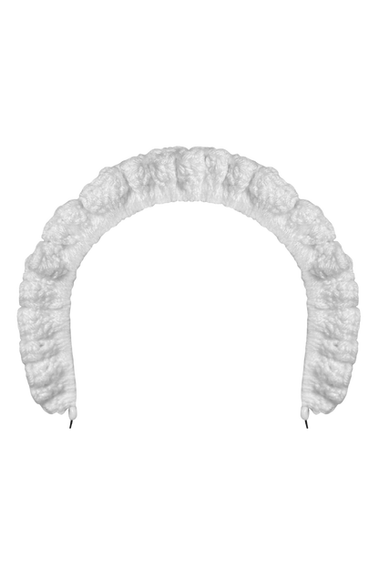 TANIJAY CROCHET headband Wavy Ruffle Headband – White