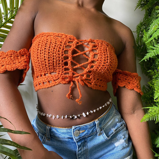 TANIJAY CROCHET Calypso Crochet Crop Top