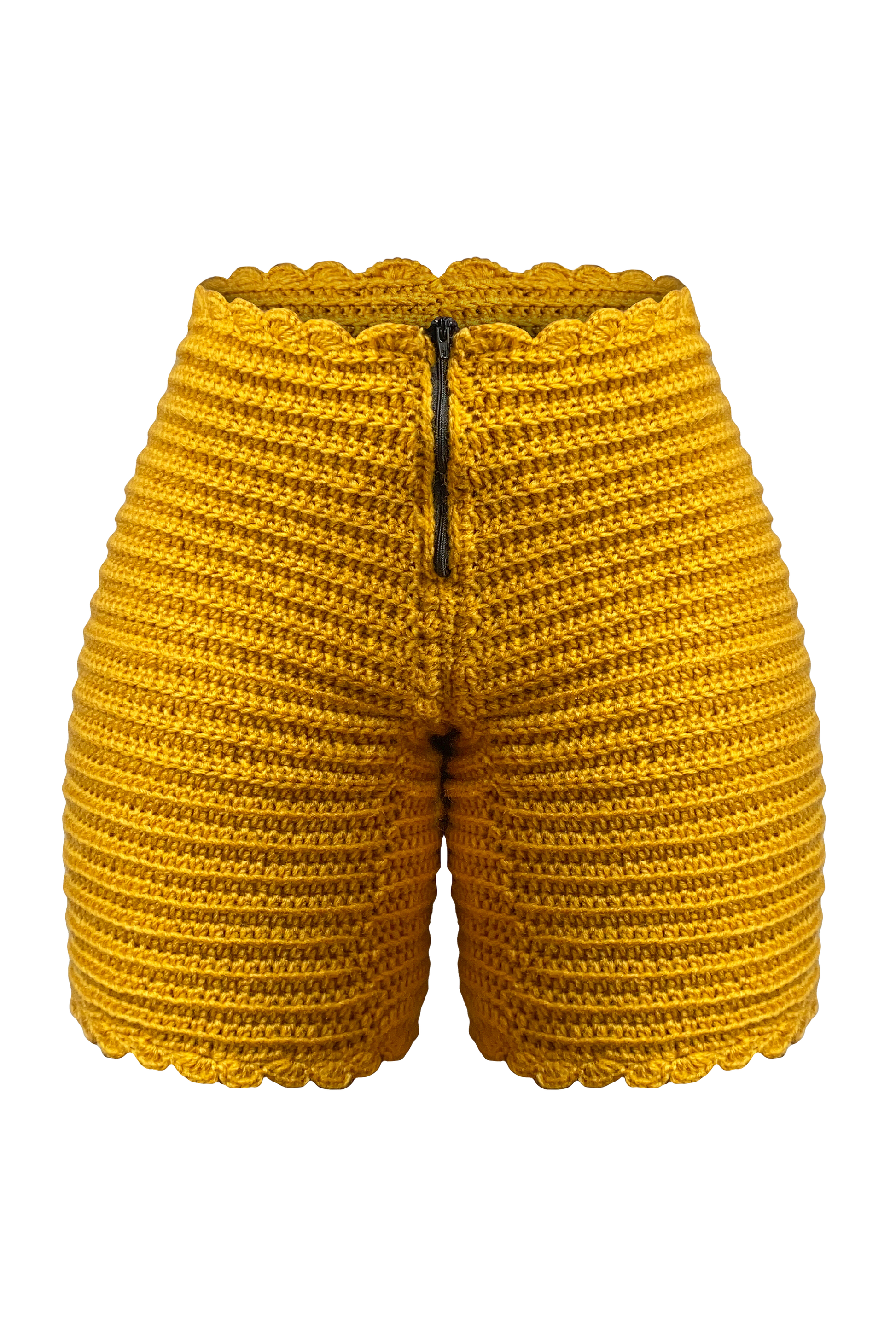 Mens yellow crochet shorts sale