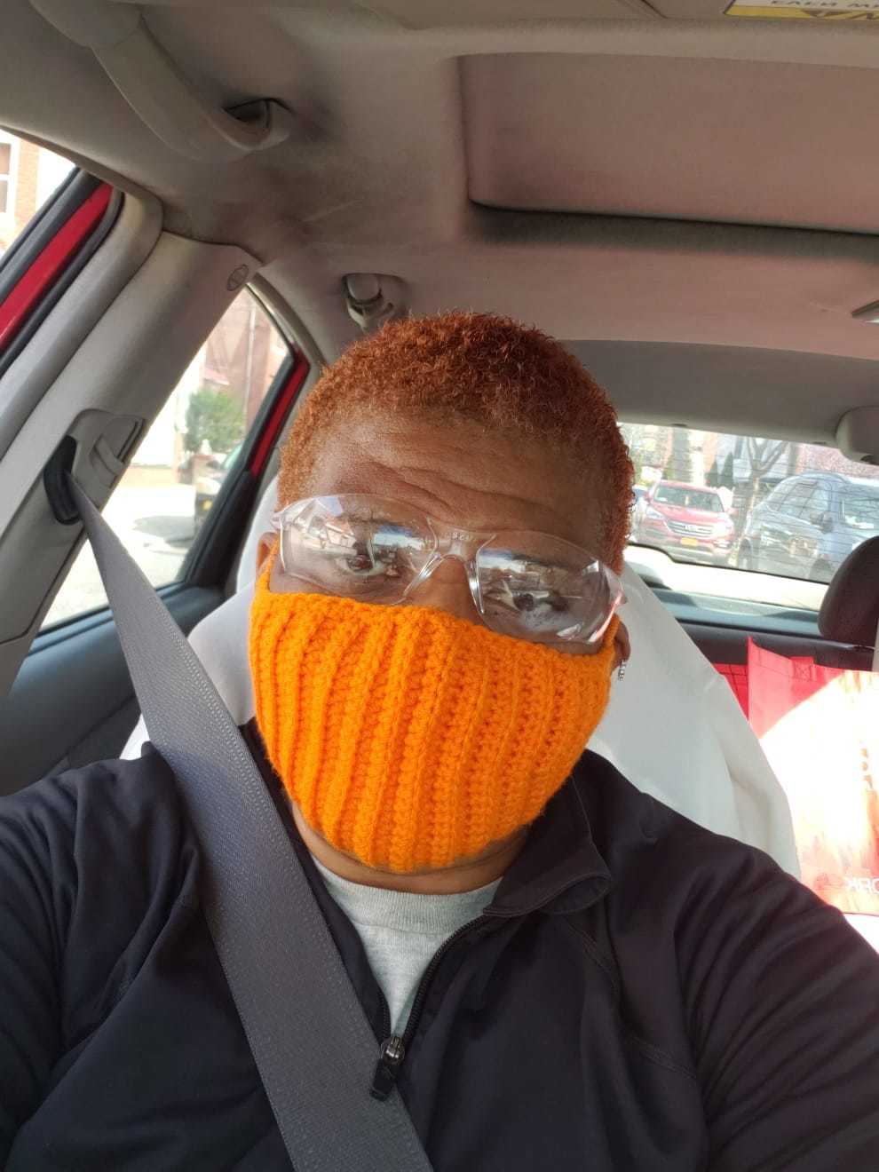 TANIJAYLAUNCH FACE MASK Iris Crochet Face Mask